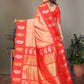 Sonakshi Women's Peach Banarasi Silk Zari Woven Traditional Saree with Blouse | Swadesiicart