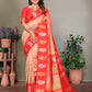 Sonakshi Women's Peach Banarasi Silk Zari Woven Traditional Saree with Blouse | Swadesiicart
