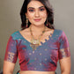 Sonakshi Women's Babypink Banarasi Silk Zari Woven Traditional Saree with Blouse | Swadesiicart