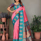 Sonakshi Women's Babypink Banarasi Silk Zari Woven Traditional Saree with Blouse | Swadesiicart