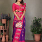 Sonakshi Women's Lavender Banarasi Silk Zari Woven Traditional Saree with Blouse | Swadesiicart