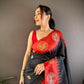 Sonakshi Women's Black Banarasi Silk Zari Woven Traditional Saree with Blouse | Swadesiicart