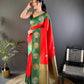 Sonakshi Women's Red Banarasi Silk Zari Woven Traditional Saree with Blouse | Swadesiicart