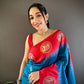 Sonakshi Women's Morepeach Banarasi Silk Zari Woven Traditional Saree with Blouse | Swadesiicart