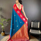 Sonakshi Women's Morepeach Banarasi Silk Zari Woven Traditional Saree with Blouse | Swadesiicart
