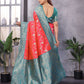 Sonakshi Women's Peach Banarasi Silk Zari Woven Traditional Saree with Blouse | Swadesiicart