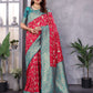 Sonakshi Women's Gajri Banarasi Silk Zari Woven Traditional Saree with Blouse | Swadesiicart
