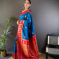 Sonakshi Women's Morepeach Banarasi Silk Zari Woven Traditional Saree with Blouse | Swadesiicart