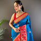 Sonakshi Women's Morepeach Banarasi Silk Zari Woven Traditional Saree with Blouse | Swadesiicart