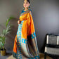 Sonakshi Women's Yellow Banarasi Silk Zari Woven Traditional Saree with Blouse | Swadesiicart