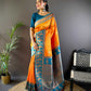 Sonakshi Women's Yellow Banarasi Silk Zari Woven Traditional Saree with Blouse | Swadesiicart