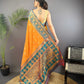 Sonakshi Women's Morepeech Banarasi Silk Zari Woven Traditional Saree with Blouse | Swadesiicart