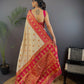 Sonakshi Women's Cream Banarasi Silk Zari Woven Traditional Saree with Blouse | Swadesiicart
