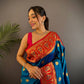 Sonakshi Women's Morepeach Banarasi Silk Zari Woven Traditional Saree with Blouse | Swadesiicart