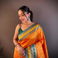 Sonakshi Women's Yellow Banarasi Silk Zari Woven Traditional Saree with Blouse | Swadesiicart