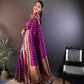 Sonakshi Women's Purple Banarasi Silk Zari Woven Traditional Saree with Blouse | Swadesiicart