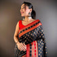 Sonakshi Women's Black Banarasi Silk Zari Woven Traditional Saree with Blouse | Swadesiicart