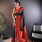 Sonakshi Women's Black Banarasi Silk Zari Woven Traditional Saree with Blouse | Swadesiicart