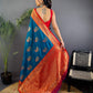 Sonakshi Women's Seagreen Banarasi Silk Zari Woven Traditional Saree with Blouse | Swadesiicart