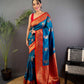 Sonakshi Women's Seagreen Banarasi Silk Zari Woven Traditional Saree with Blouse | Swadesiicart