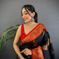 Sonakshi Women's Black Banarasi Silk Zari Woven Traditional Saree with Blouse | Swadesiicart