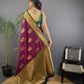 Sonakshi Women's Wine Banarasi Silk Zari Woven Traditional Saree with Blouse | Swadesiicart