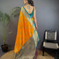 Sonakshi Women's Red Banarasi Silk Zari Woven Traditional Saree with Blouse | Swadesiicart