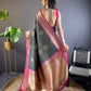 Sonakshi Women's Black Banarasi Silk Zari Woven Traditional Saree with Blouse | Swadesiicart