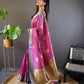 Sonakshi Women's Purple Banarasi Silk Zari Woven Traditional Saree with Blouse | Swadesiicart