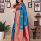 Sonakshi Women's Morepeach Banarasi Silk Zari Woven Traditional Saree with Blouse | Swadesiicart