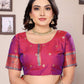 Sonakshi Women's Morepeach Banarasi Silk Zari Woven Traditional Saree with Blouse | Swadesiicart