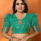 Sonakshi Women's Parrot Banarasi Silk Zari Woven Traditional Saree with Blouse | Swadesiicart