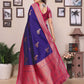 Sonakshi Women's Royal Blue Banarasi Silk Zari Woven Traditional Saree with Blouse | Swadesiicart