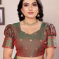 Sonakshi Women's Red Banarasi Silk Zari Woven Traditional Saree with Blouse | Swadesiicart