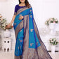 Sonakshi Women's Feroji Banarasi Silk Zari Woven Traditional Saree with Blouse | Swadesiicart