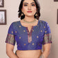 Sonakshi Women's Purple Banarasi Silk Zari Woven Traditional Saree with Blouse | Swadesiicart
