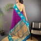 Sonakshi Women's Jamli Banarasi Silk Zari Weaving Saree with Blouse | Swadesiicart