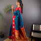 Sonakshi Women's Morepeach Banarasi Silk Zari Weaving Saree with Blouse | Swadesiicart