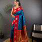 Sonakshi Women's Morepeach Banarasi Silk Zari Weaving Saree with Blouse | Swadesiicart