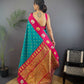Sonakshi Women's Seagreen Banarasi Silk Zari Weaving Saree with Blouse | Swadesiicart