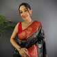 Sonakshi Women's Black Banarasi Silk Zari Weaving Saree with Blouse | Swadesiicart