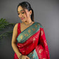 Sonakshi Women's Maharani Banarasi Silk Zari Weaving Saree with Blouse | Swadesiicart
