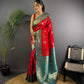 Sonakshi Women's Maharani Banarasi Silk Zari Weaving Saree with Blouse | Swadesiicart