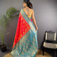 Sonakshi Women's Gajri Banarasi Silk Zari Weaving Saree with Blouse | Swadesiicart