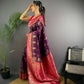 Sonakshi Women's Jamli Banarasi Silk Zari Weaving Saree with Blouse | Swadesiicart