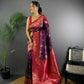 Sonakshi Women's Jamli Banarasi Silk Zari Weaving Saree with Blouse | Swadesiicart