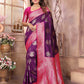 Sonakshi Women's Jamli Banarasi Silk Zari Weaving Saree with Blouse | Swadesiicart