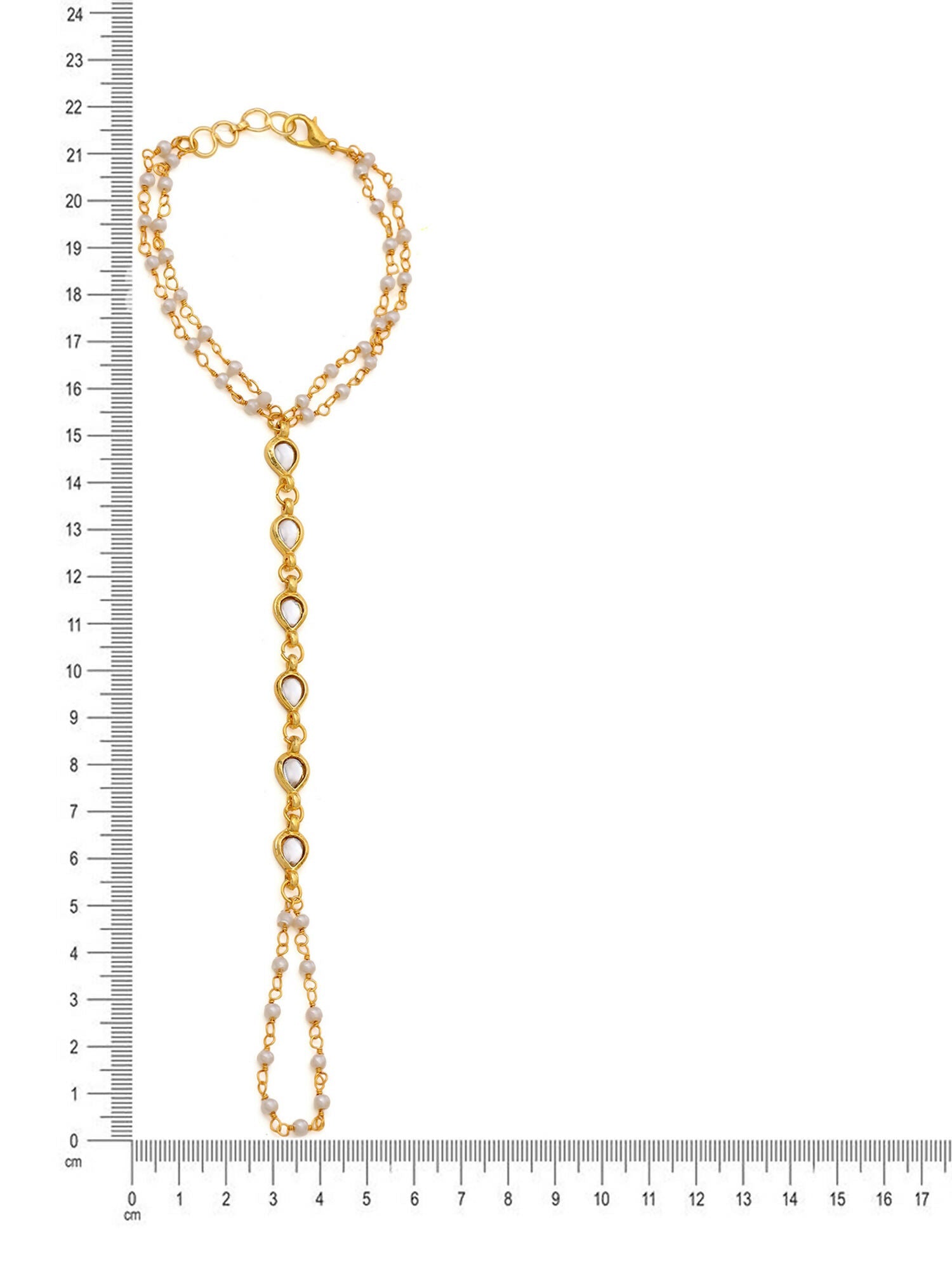 Ruby Raang Gold Kundan Haath Phool | Swadesiicart