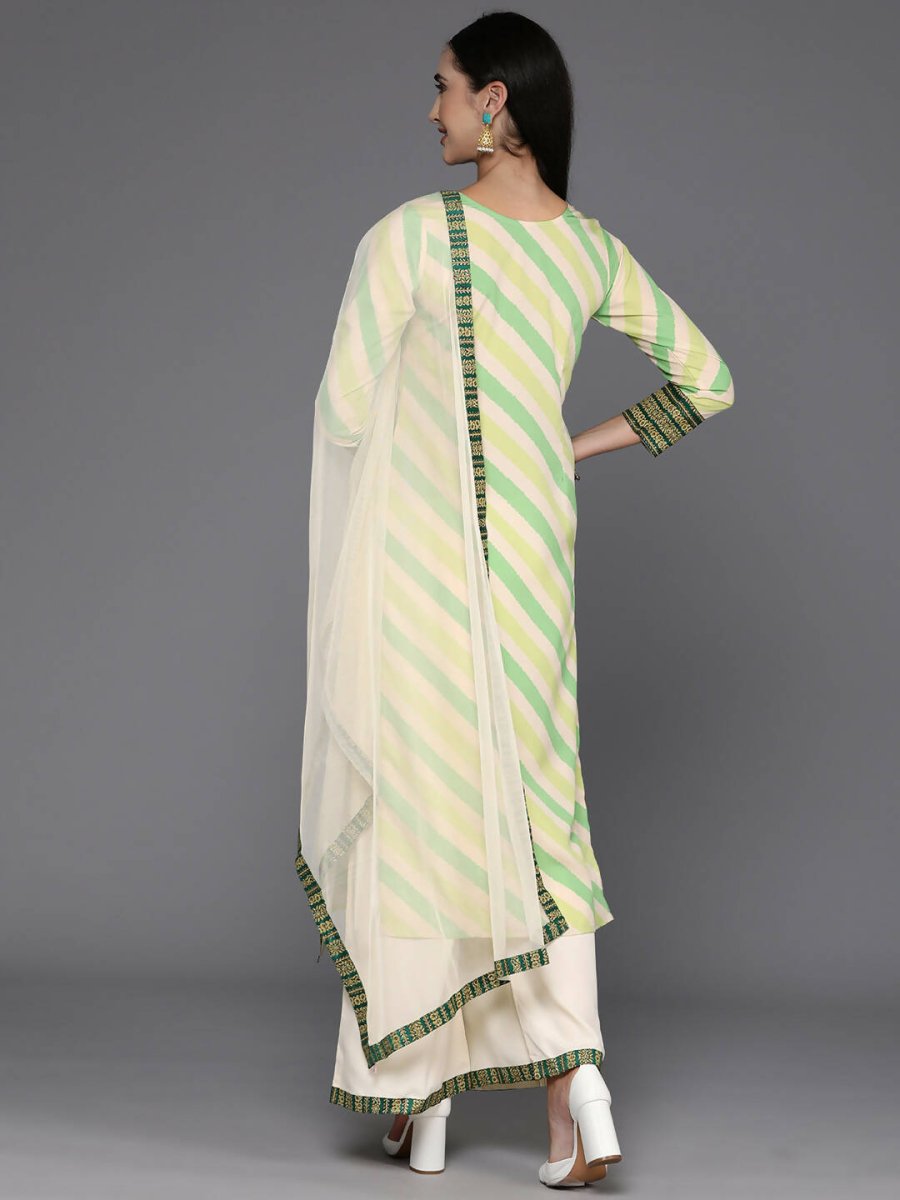 Ahalyaa Women's Traditional wear Kurta Set - Off White | Swadesiicart