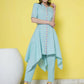 Women Republic Light Blue Cotton Kurta Set | Swadesiicart